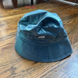 RAINS Blue Waterproof Bucket Hat XS/M Minimal Rain Hat PU Coated